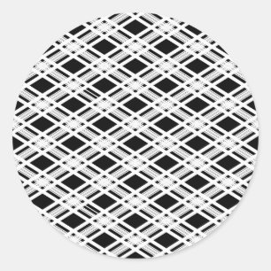 Pegatina Redonda Patrón de trenzado a rayas