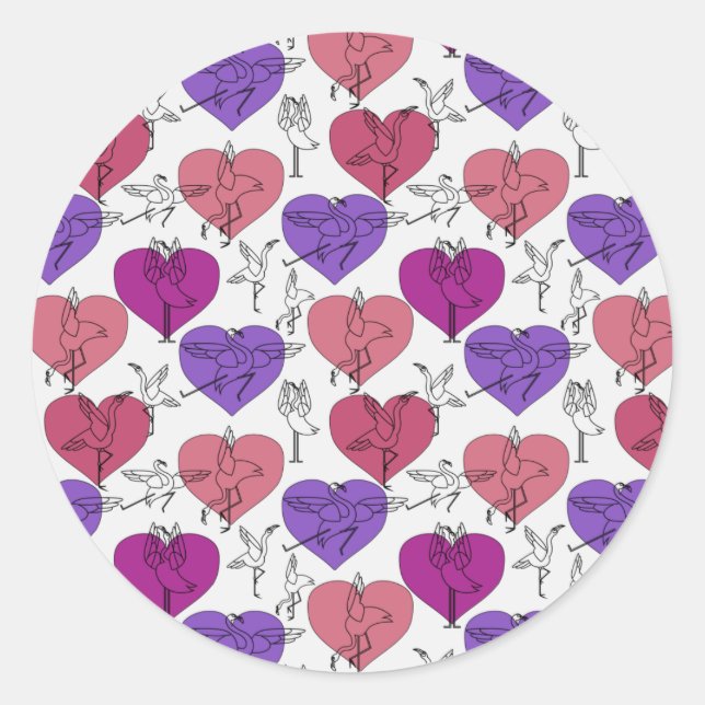 Pegatina Redonda Patrón de yoga | Patrón sin fisuras de yoga 4 (Anverso)