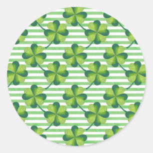 Pegatina Redonda Patrón del Día de San Patricio