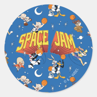 Pegatina Redonda Patrón del espacio exterior de SPACE JAM™ TUNE SQU