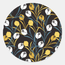 Patrón elegante de flor tulipán