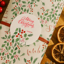 Patrón floral de Navidades rojos y verdes modernos