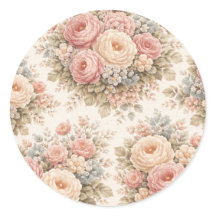 Patrón floral de rosa vintage | Pastel elegante