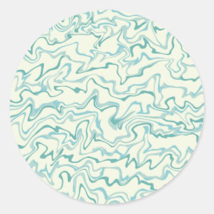 Pegatina Redonda Patrón Hippie 70 de Boho de Bañón líquido de mármo