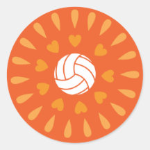 Patrón Kaleidoscope de voleibol naranja