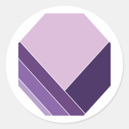 Pegatina Redonda Patrón Lilac Purple Elegant Vee Home