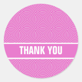 Pegatina Redonda Patrón Lollypop rosa