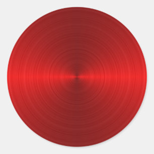 Pegatina Redonda patrón metalizado rojo circular