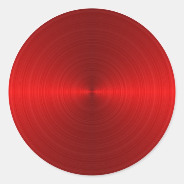 Pegatina Redonda patrón metalizado rojo circular (Anverso)