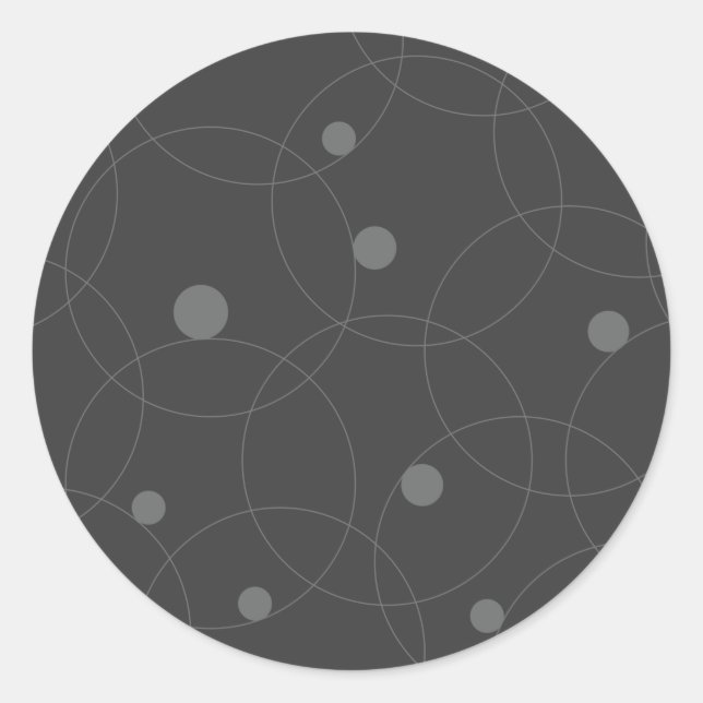 Pegatina Redonda Patrón moderno, simple, lúdico, divertido de círcu (Anverso)