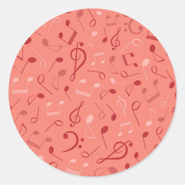 Pegatina Redonda Patrón musical (Anverso)