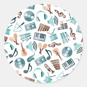 Pegatina Redonda Patrón musical