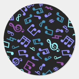 Pegatina Redonda Patrón musical