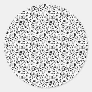 Pegatina Redonda Patrón musical