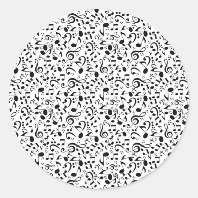 Pegatina Redonda Patrón musical (Anverso)