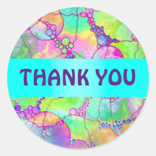 Pegatina Redonda Patrón Pintado A Mano Y Digitalmente Art. 41