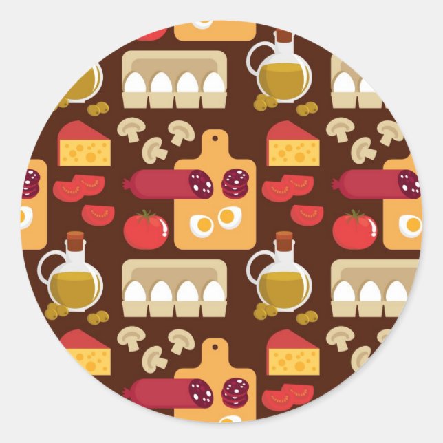 Pegatina Redonda Patrón Pizza (Anverso)