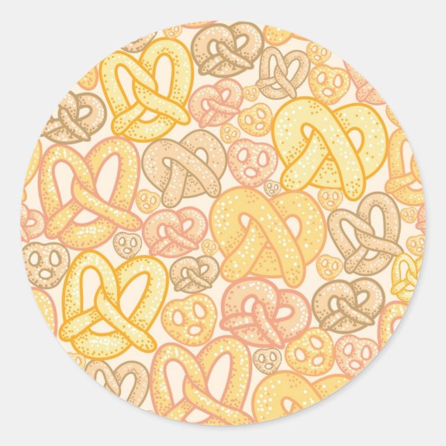 Pegatina Redonda Patrón Pretzel (Anverso)