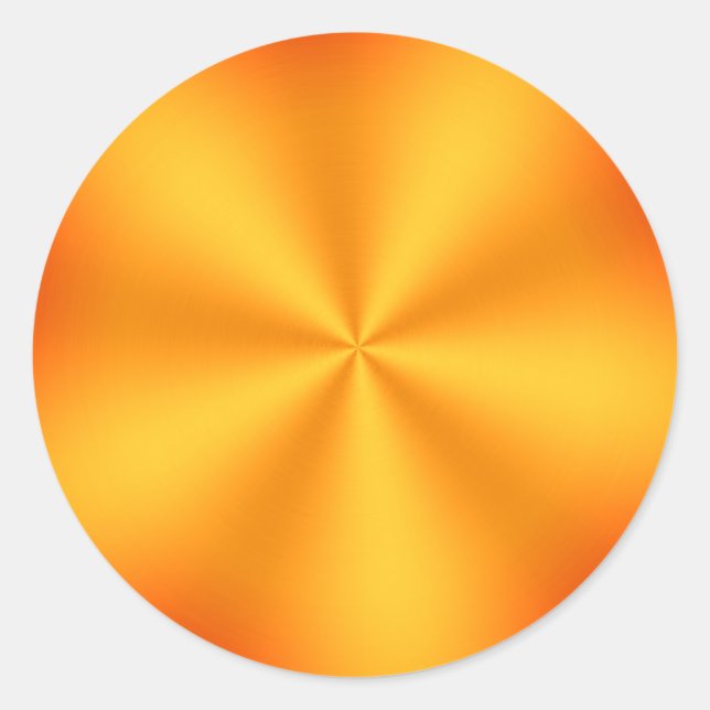 Pegatina Redonda Patrón radial de aspecto Metalizado cepillado por  (Anverso)