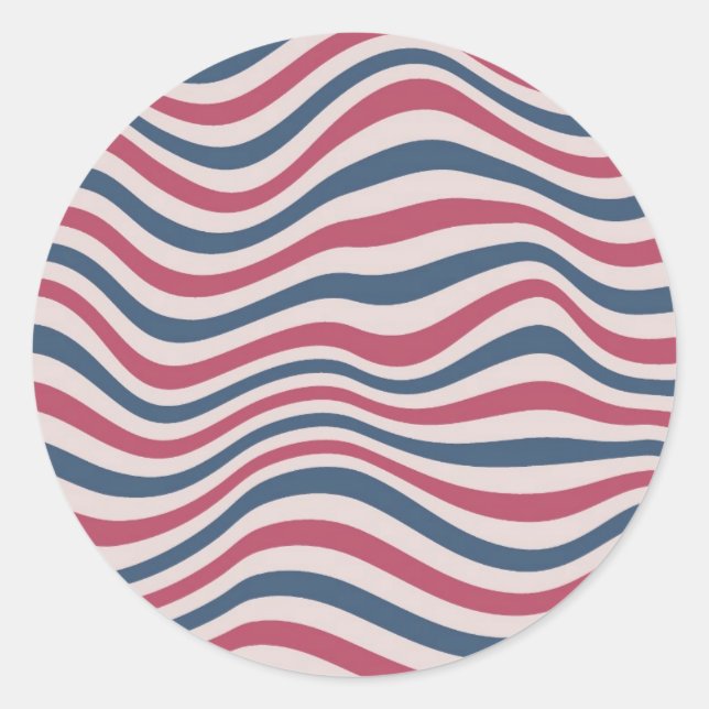 Pegatina Redonda Patrón rayado 2 (Anverso)