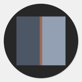 Pegatina Redonda Patrón retro moderno de mediados de siglo 2001