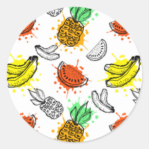 Pegatina Redonda Patrón sin soldadura de vectores