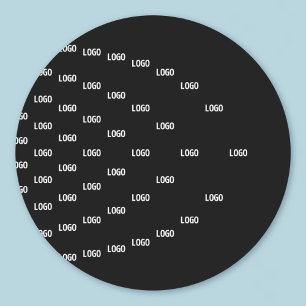 Pegatina Redonda Patrón único con su logotipo/imagen subida