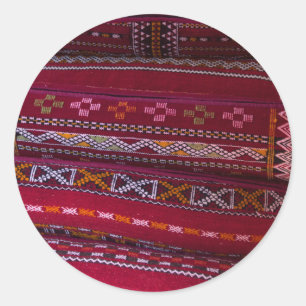 Pegatina Redonda Patrones de cojines textiles