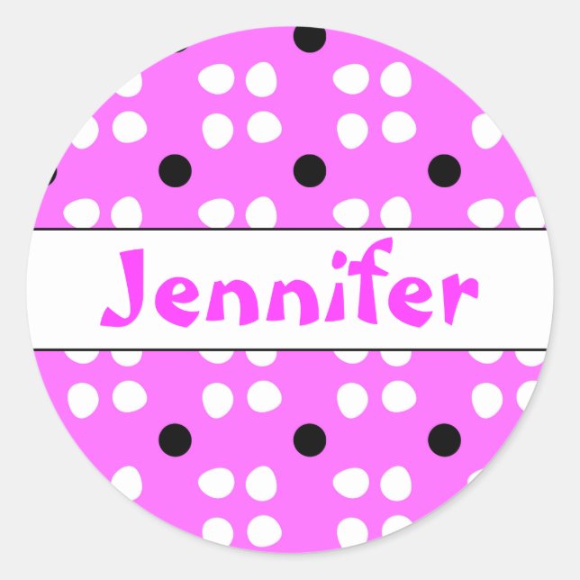 Pegatina Redonda Patrulla de Gepersonaliseerde Stippen (Anverso)