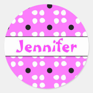 Pegatina Redonda Patrulla de Gepersonaliseerde Stippen