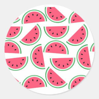 Pegatina Redonda pattern of watermelon