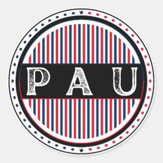 Pegatina Redonda Pau City Pride Emblem – French Identity