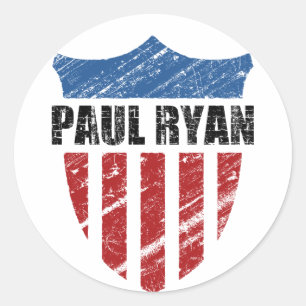 Pegatina Redonda Paul Ryan