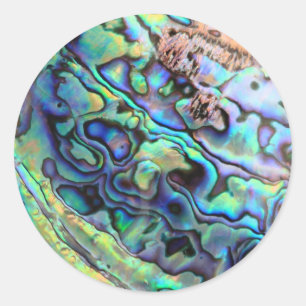 Pegatina Redonda Paula abalone shell