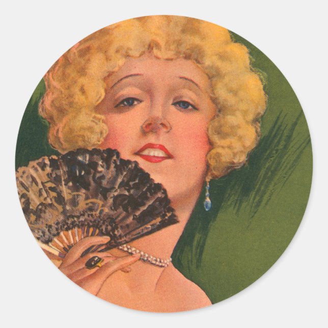 Pegatina Redonda Paula Brand de Santa Paula (Anverso)