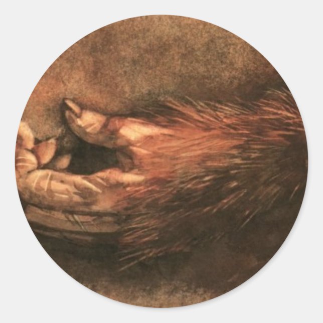 Pegatina Redonda Paw de los monos (Anverso)