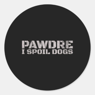 Pegatina Redonda Pawdre que estropeo el Día del Padre de los Perros