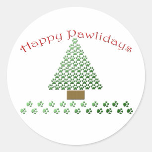 Pegatina Redonda pawlidays felices copy1