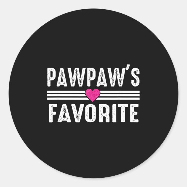 Pegatina Redonda Pawpaw's Favorite  (Anverso)