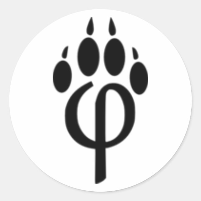 Pegatina Redonda Pawphi (Anverso)