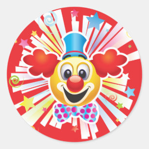 Pegatina Redonda Payaso