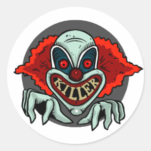 Pegatina Redonda Payaso asesino