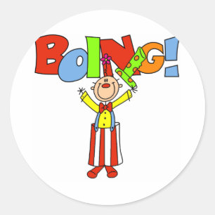 Pegatina Redonda Payaso Boing