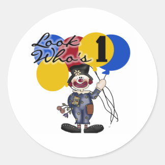 Pegatina Redonda Payaso Circus