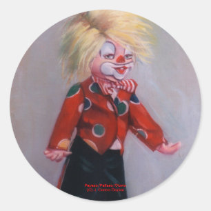 Pegatina Redonda Payaso/Pallaso/Clown