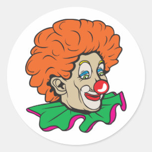 Pegatina Redonda ¡Payaso personalizable!