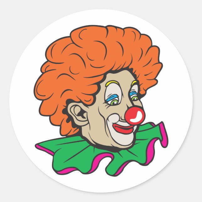 Pegatina Redonda ¡Payaso personalizable! (Anverso)