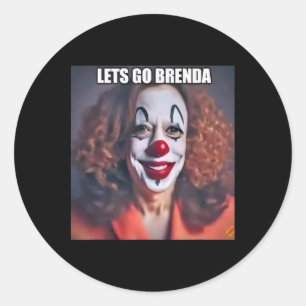 Pegatina Redonda Payaso vamos Brenda 1