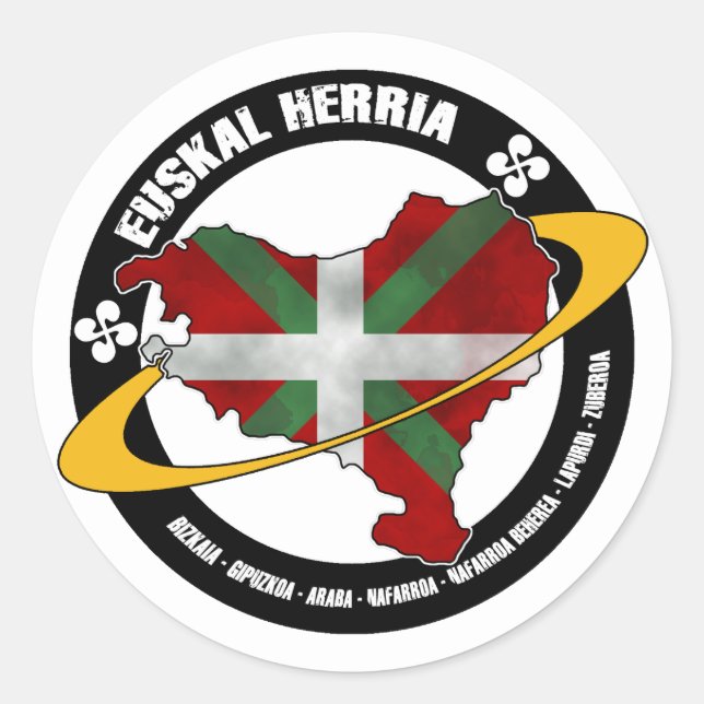 Pegatina Redonda Pays Basque sticker (Anverso)