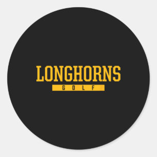 Pegatina Redonda Payson Longhorns Golf Bachillerato 